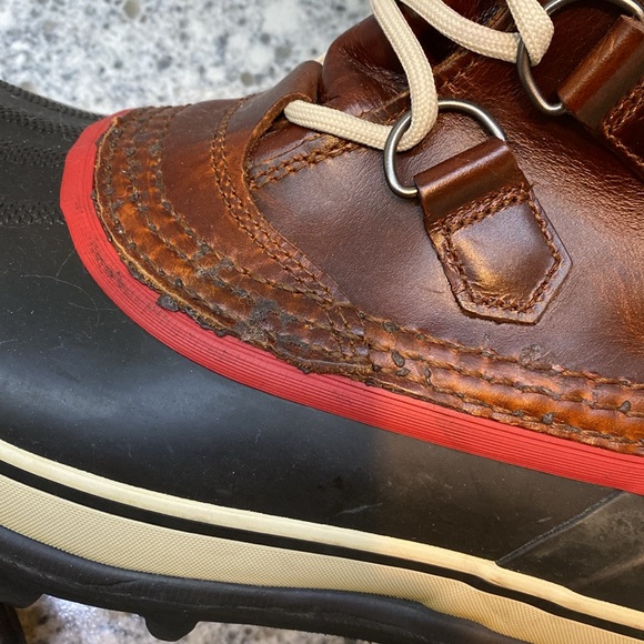 Sorel Caribou Burro Boots Brown Wool Lining NM1873-282 Waterproof Mens 8 - Picture 4 of 8